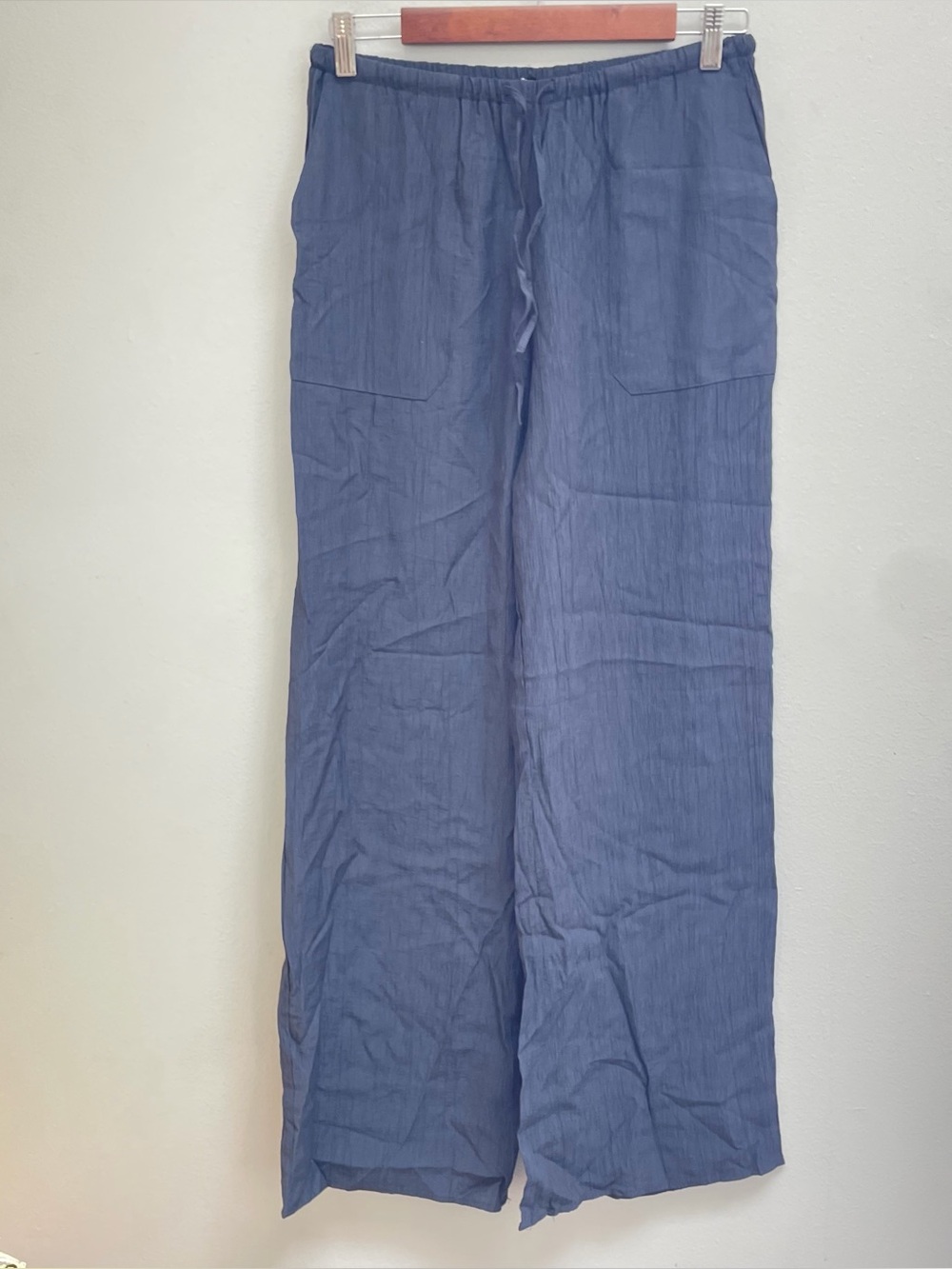 Zara crepe wide leg pants drawstring size small